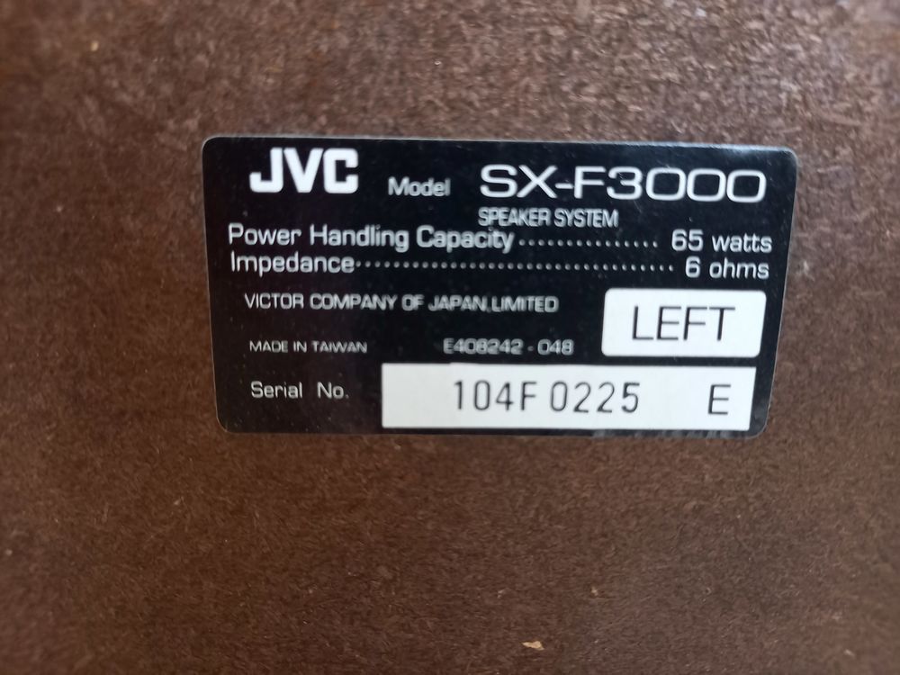 DON DE 2 ENCEINTES JVC Audio et hifi