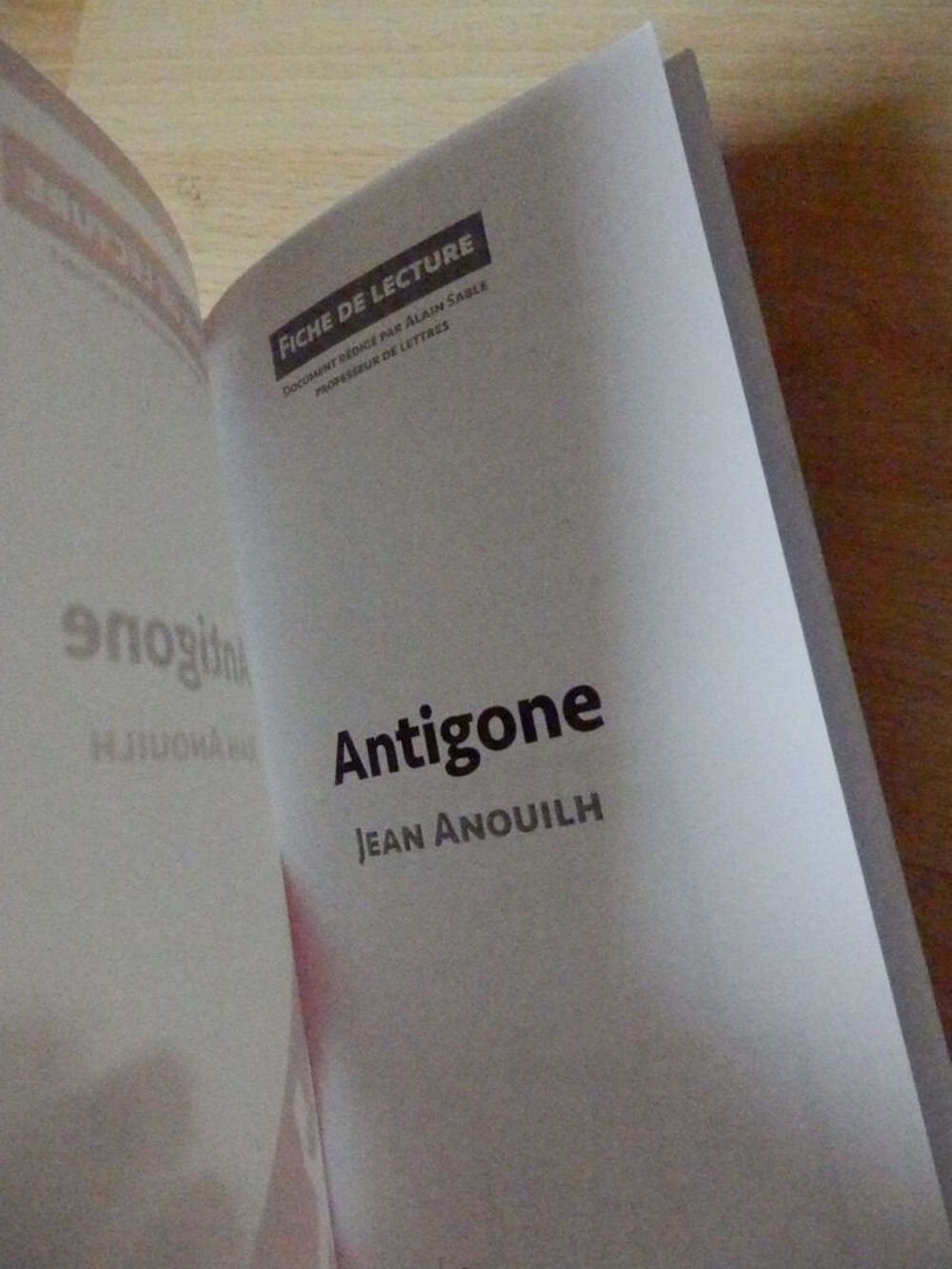 Fiche de lecture : Antigone de Jean Anouilh : NEUF Livres et BD