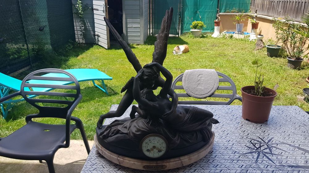 Horloge fran&ccedil;aise Cupidon et psych&eacute; Décoration