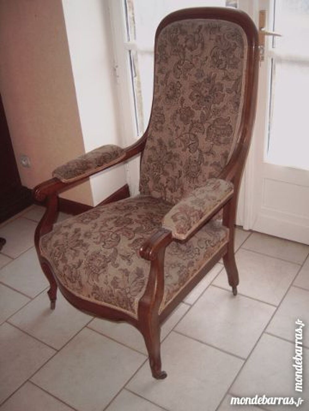 fauteuil voltaire ancien sur roulette Meubles