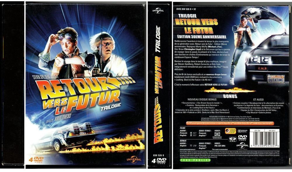 Retour vers le futur - Coffret 4 DVD La trilogie DVD et blu-ray
