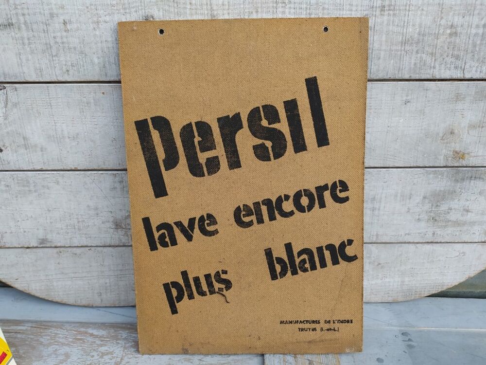 Tableau Noir Publicitaire et Lessive Persil Vintage
