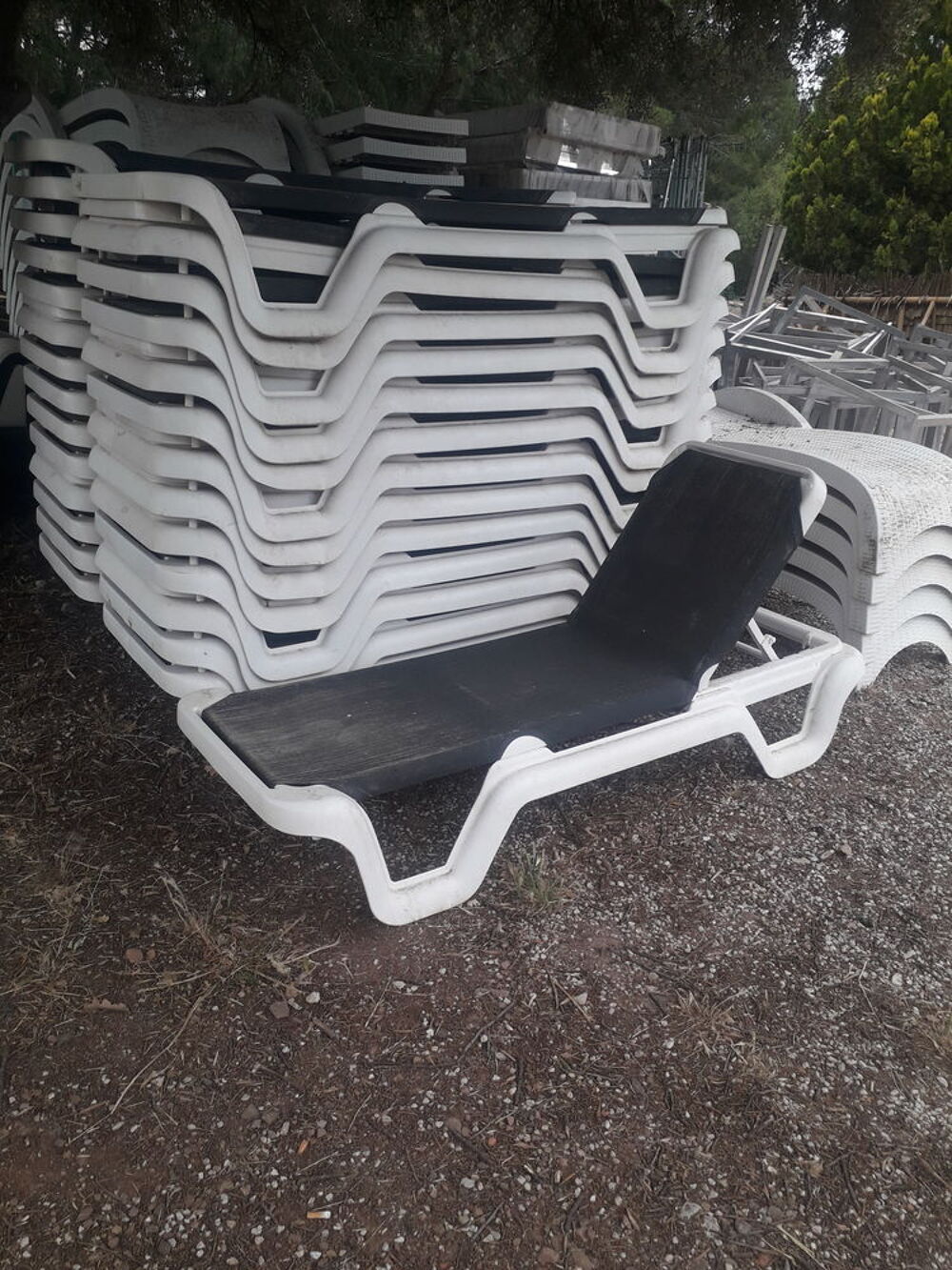 BEAU TRANSAT NOIR ET BLANC Jardin