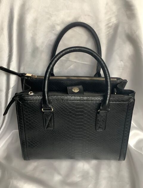 Sac - cartable pour femme,cuir synthtique,couleur noire 30 Livarot (14)