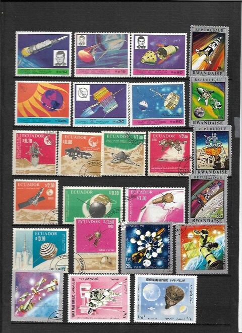 Timbres sur l'espace lot n� 05 2 Viry-Noureuil (02)