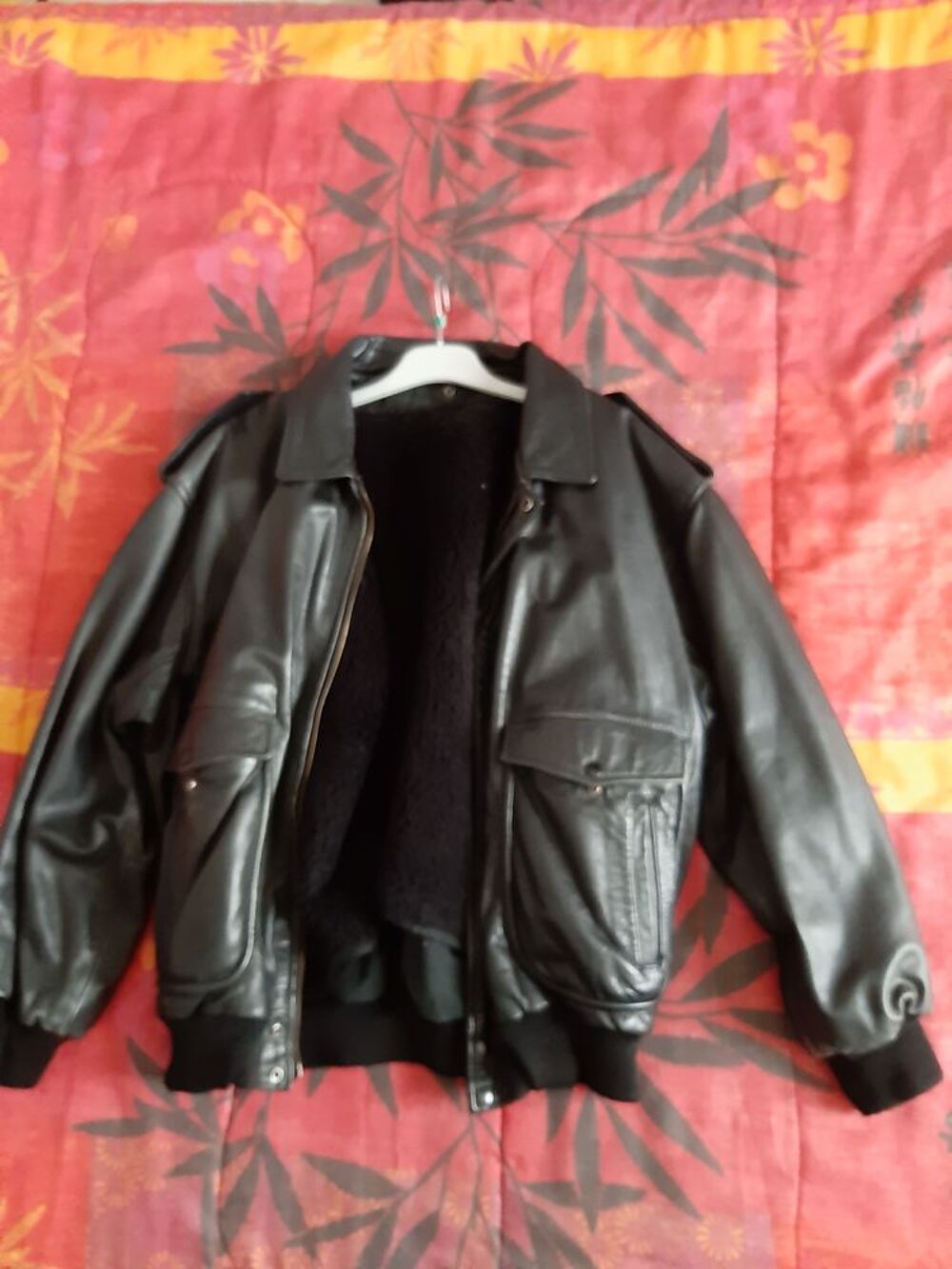 blouson homme en cuir Vêtements