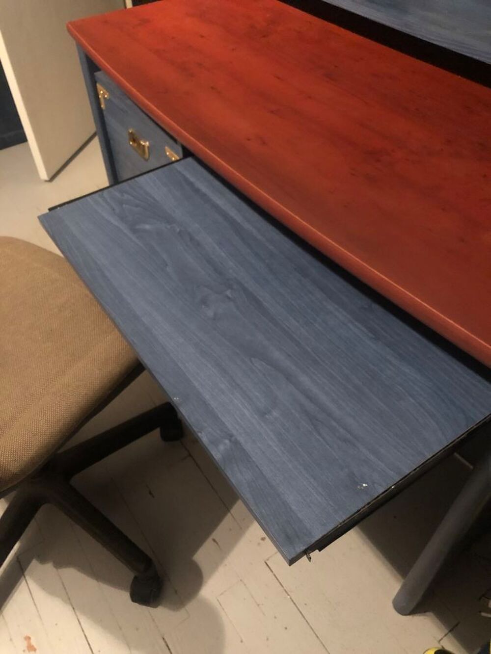 Chambre enfant compl&egrave;te de couleur bleue et bois 
Mobilier enfants