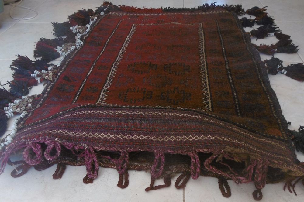 Tapis de selle Iran fait main, parfait &eacute;tat, 110x68 Décoration