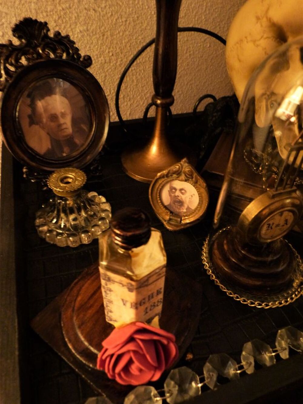 Cabinet de Curiosit&eacute;s " VANITE- MEMENTO MORI" Steampunk Décoration