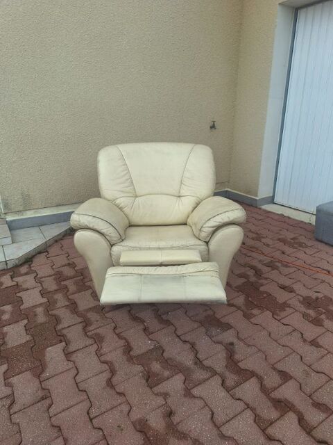 fauteuil cuir blanc design 70 Dax (40)