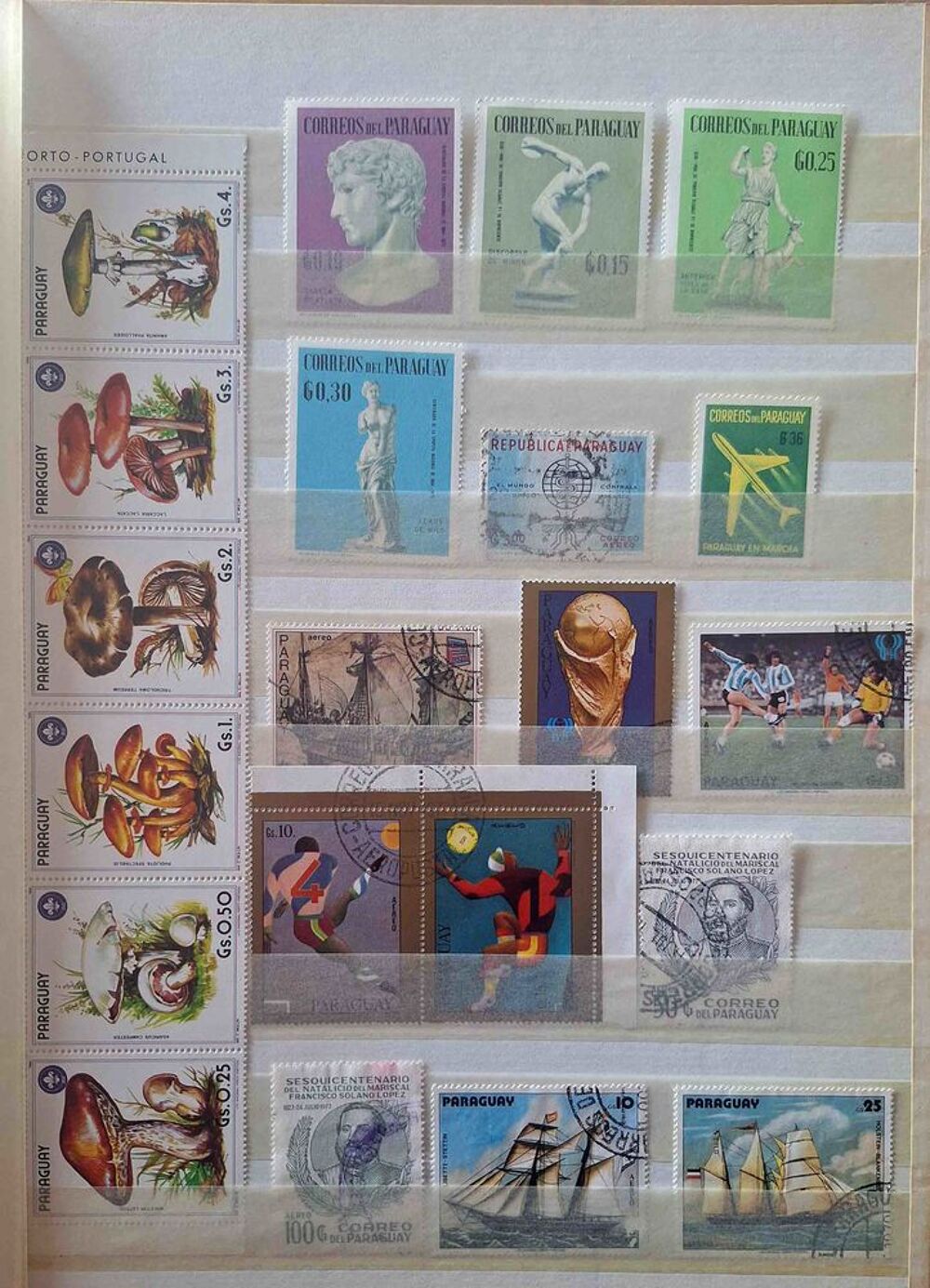 S&eacute;rie de timbres de collection du Paraguay bis 