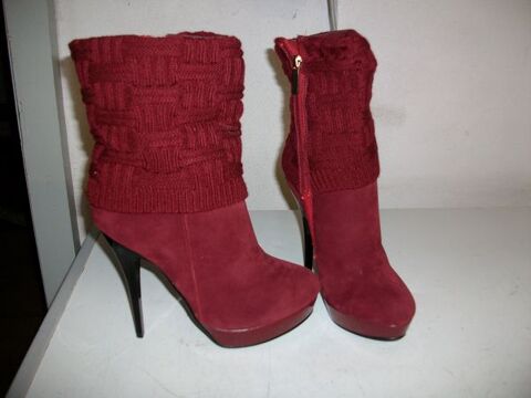 Bottines Bordeaux tige tricot à talons 13 cm pt 39 -neuves 20 Bouxwiller (67)