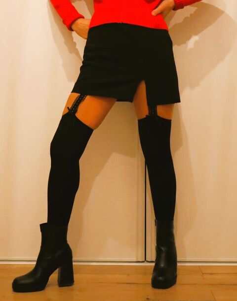 Mini jupe fendue noire 30 Paris 1 (75)