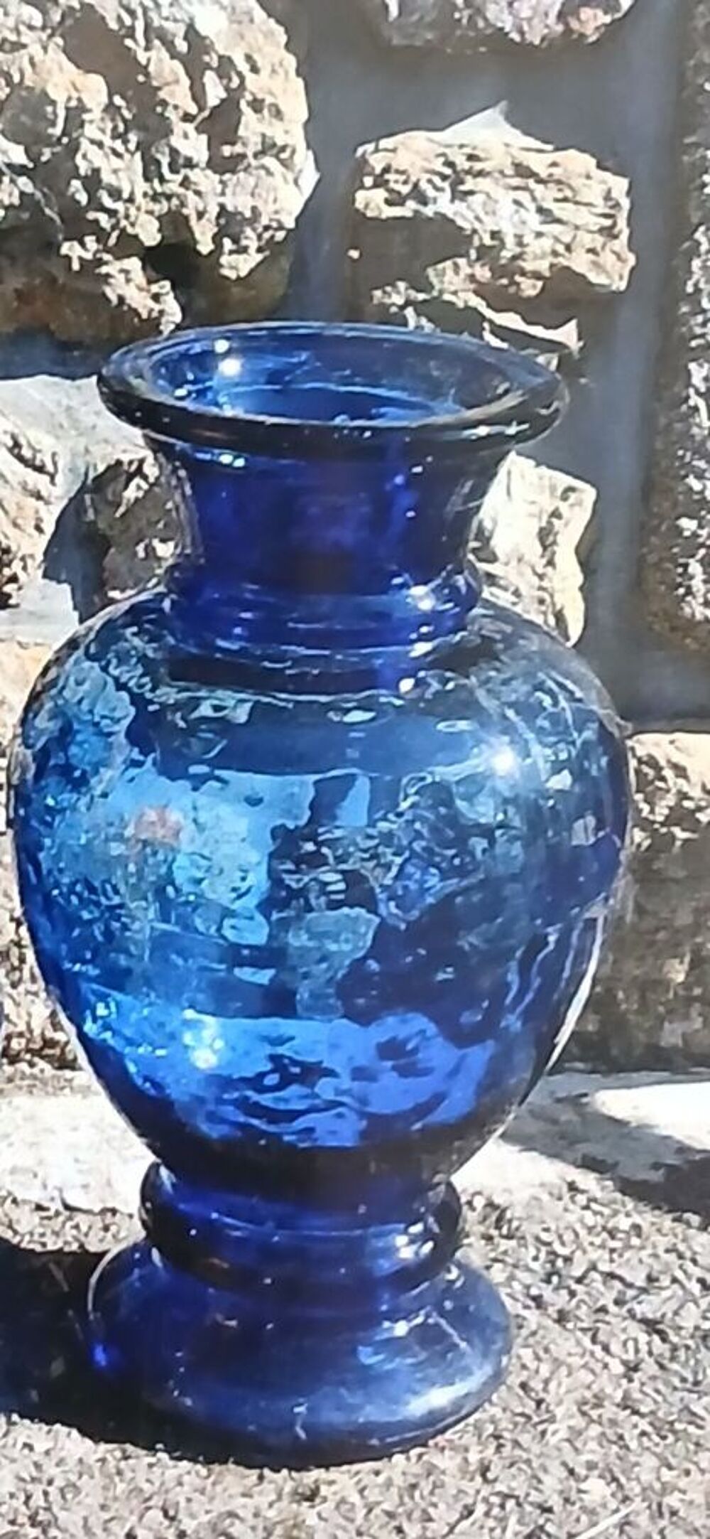 vase bleue epais Décoration