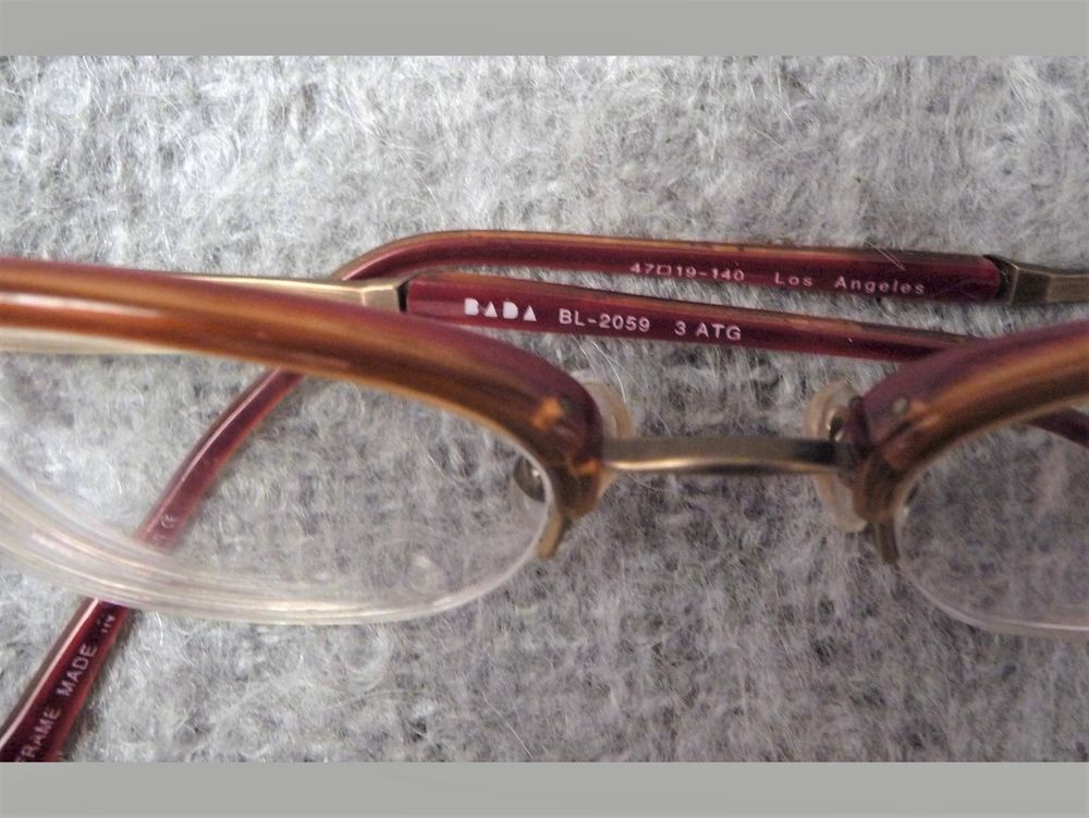 Monture/ Lunette de Vue Combin&eacute; M&eacute;tal Plastique Marron-Bada Bijoux et montres
