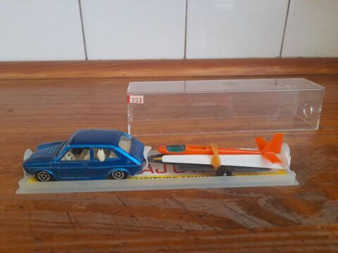 Majorette Lot Ancien Fiat 127 Bleue + Planeur + Boite  120 Toulon (83)