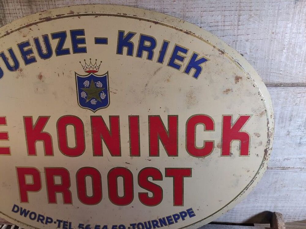 Plaque Publicitaire Bi&egrave;re Gueuze-Kriek De Koninck Proost 