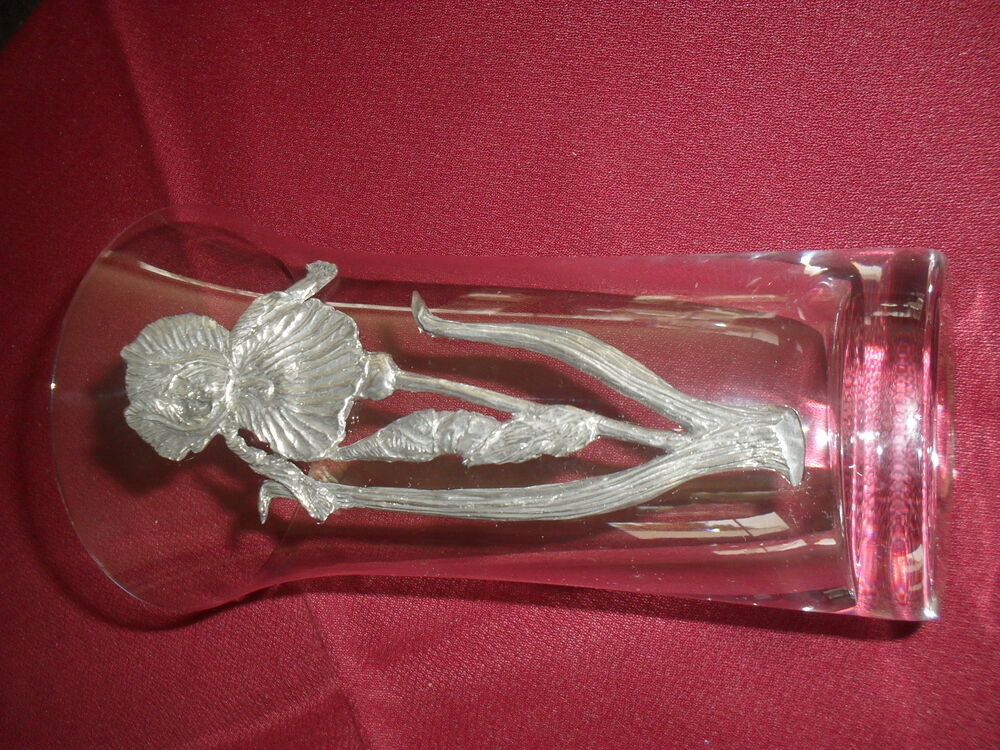 VASE EN VERRE d&eacute;cor "ETAIN" Décoration