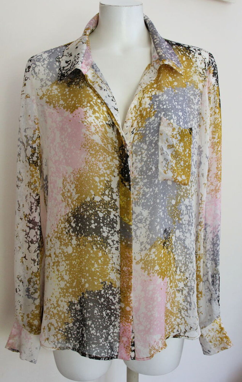 Blouse chemise soie multicolore DIANE VON FURSTENBERG T.12 Vêtements