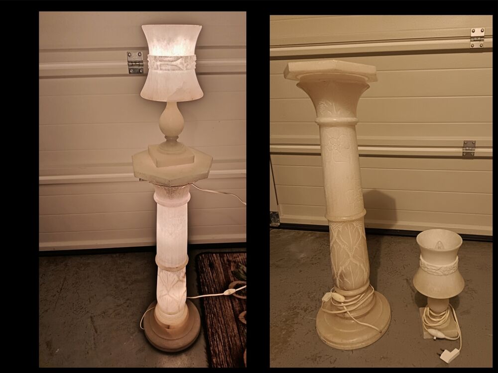 Lampe sur pied en albatre Décoration
