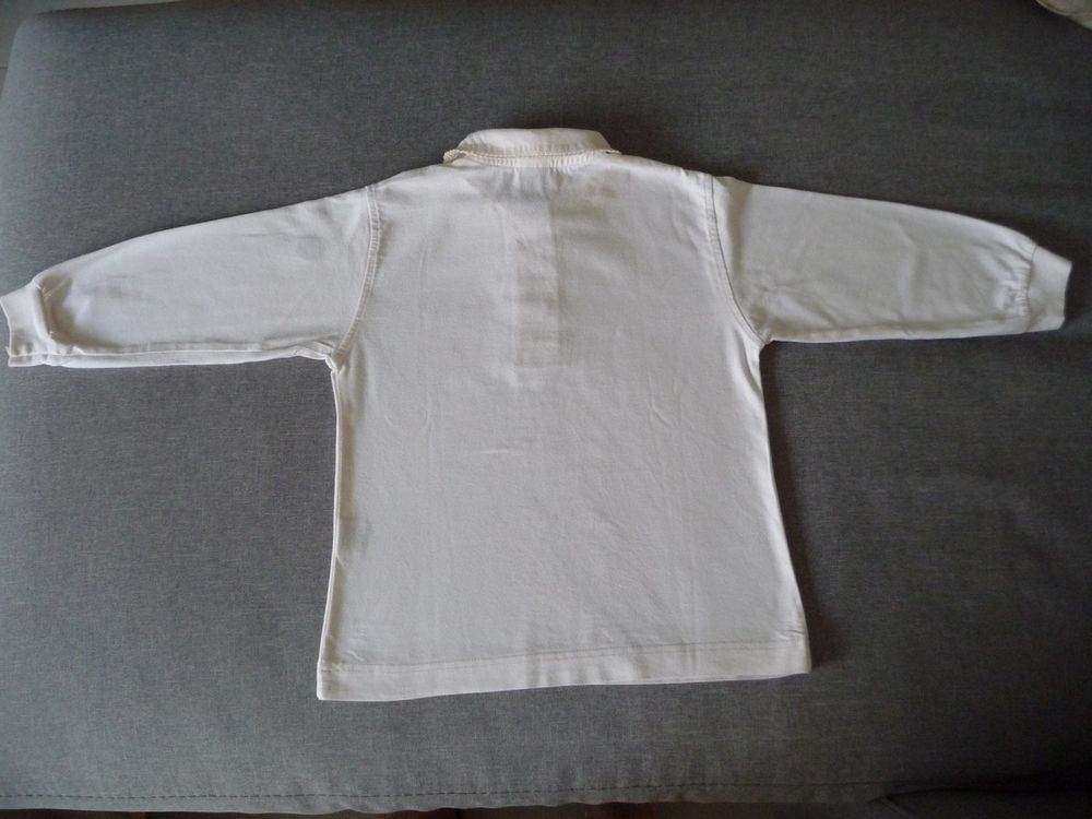 Polo ivoire ou &eacute;cru manches longues taille 4 ans Vêtements enfants