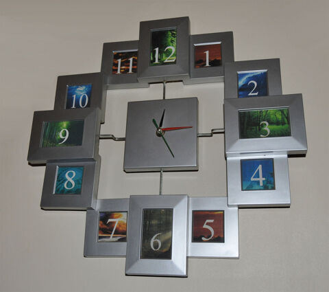 pendule horloge quartz murale avec cadres photos 10 Orlans (45)