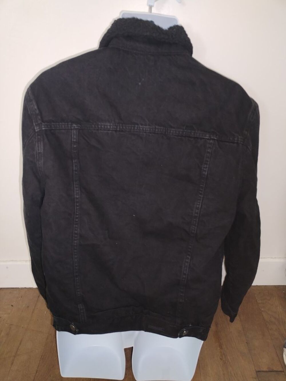 Veste en jean noir Vêtements