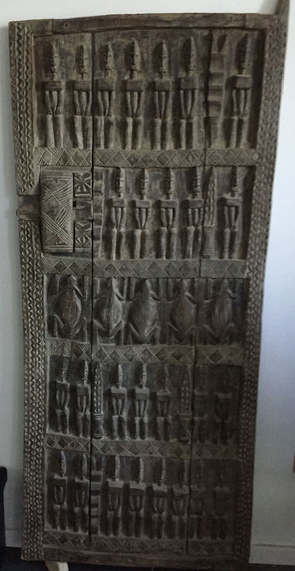 Art africain. Rare Porte DOGON de grenier &agrave; mil Décoration