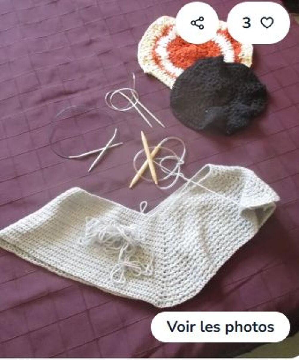 perlotes de laine aiguilles tricoter Bricolage
