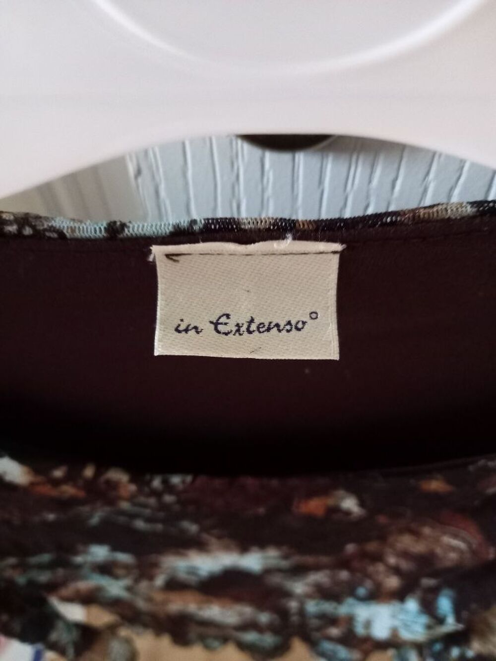 Haut manches longues bleu et marron In Extenso taille 42 Vêtements