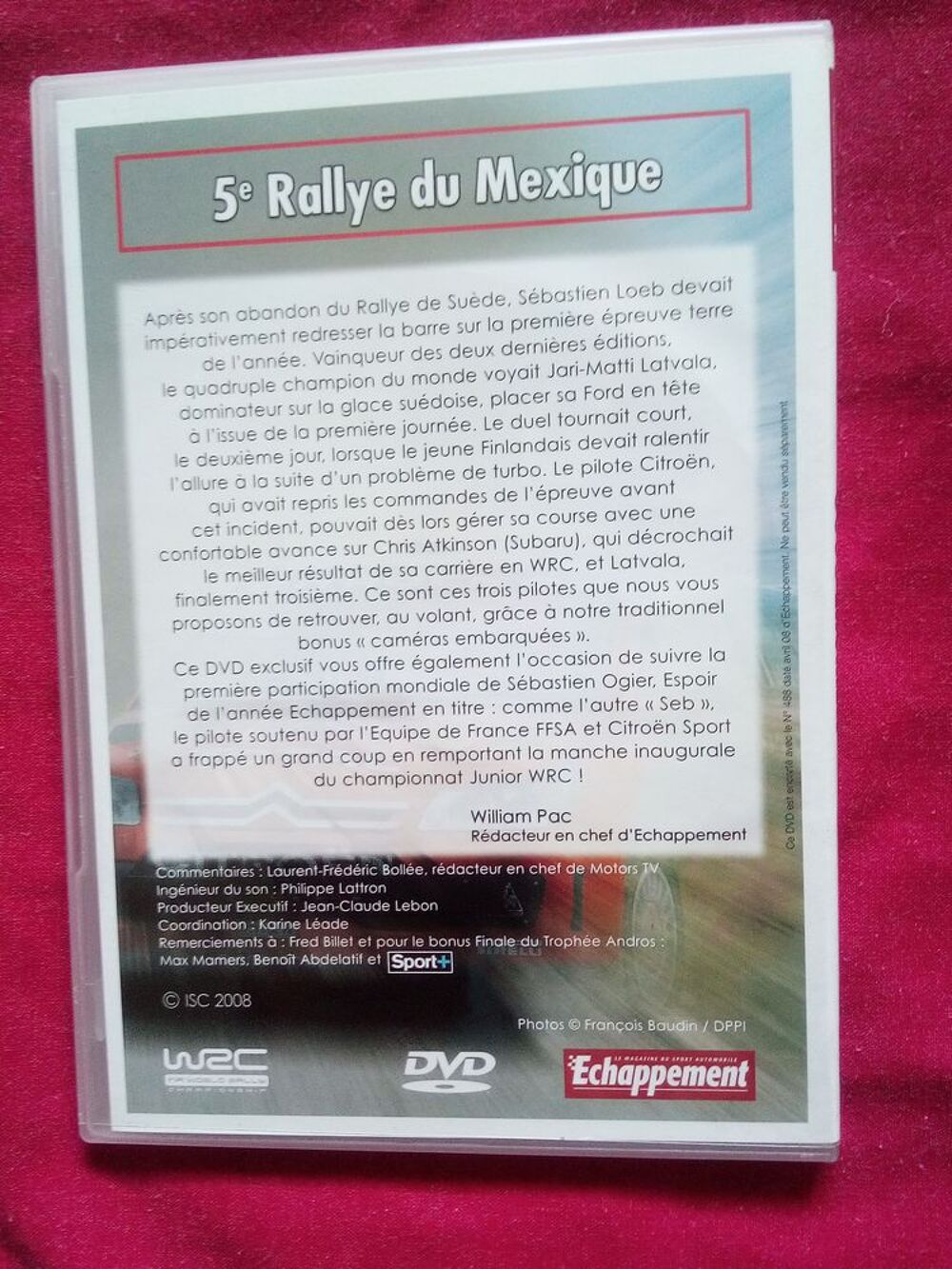 8 DVD / (Rallye, montagne Rallycross circuit...) 2007 &agrave; 2010 DVD et blu-ray