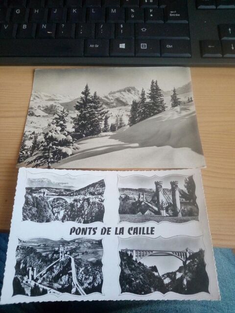 LOT DEUX  CARTES POSTALES PONTS DE LA CAILLE ET L 6 Levainville (28)