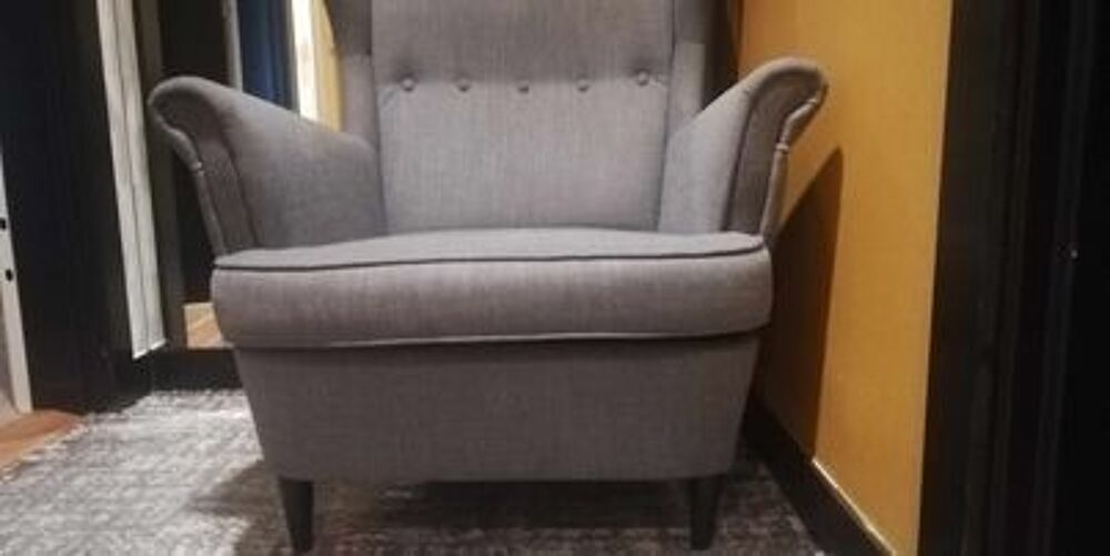 fauteuil ikea gris en bon &eacute;tat Meubles