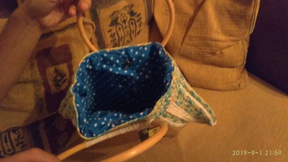 Sac d &eacute;t&eacute; avec anses en bois Maroquinerie