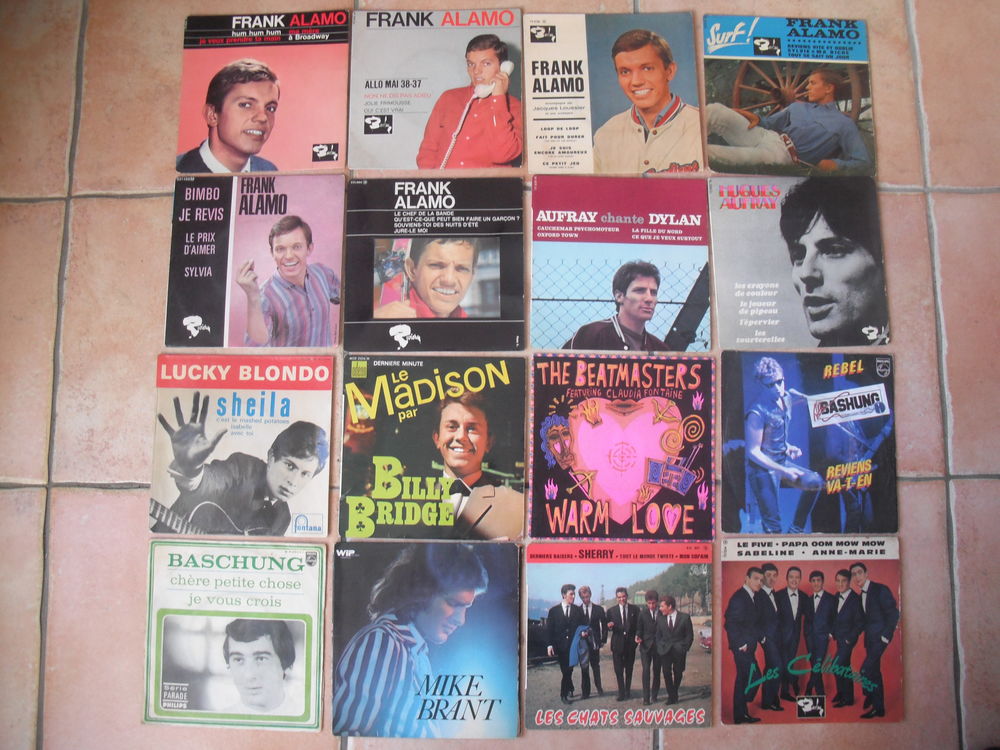 disques vinyles 45t ann&eacute;e 60 CD et vinyles