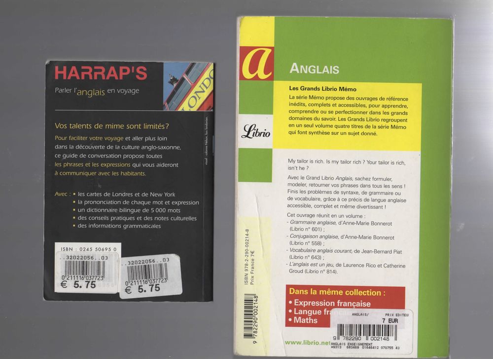 LIVRES PARLER L'ANGLAIS EN VOYAGE HARRAP'S ET ANGLAIS LIBRIO Livres et BD