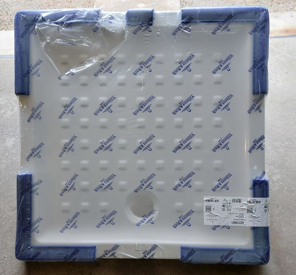 Receveur de douche c&eacute;ramique carr&eacute; &agrave; poser O.novo - VILLEROY Bricolage