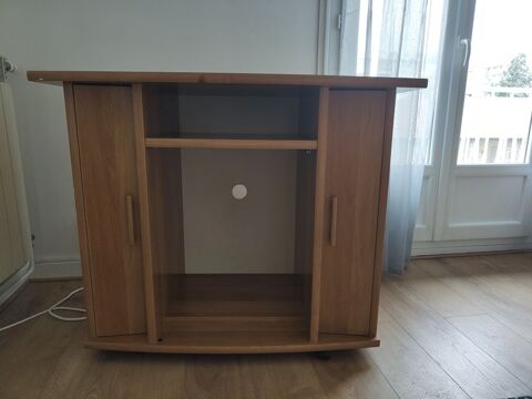 Console en bois naturel sur roulettes excellent tat 59 Saint-Martin-d'Hres (38)