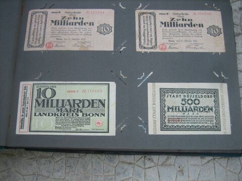 Billets de banque et cartes postales allemands 1914 50 Annemasse (74)