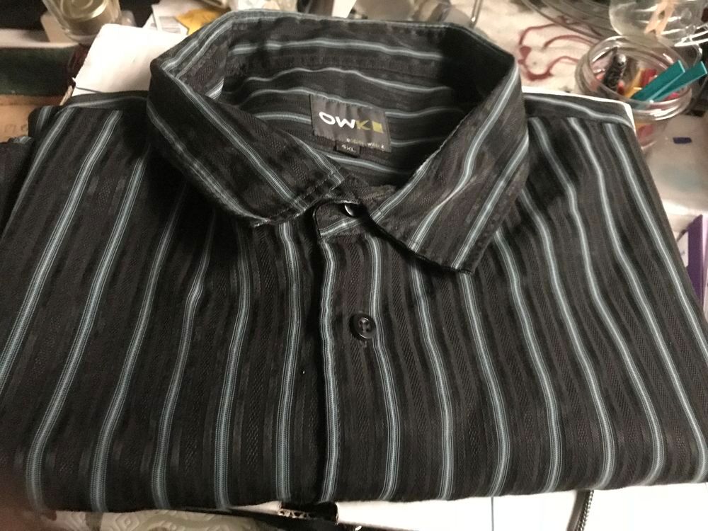 CHEMISE OWL 4XL RAYEE VERTE/ ANTHRACITE Vêtements