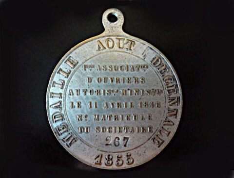 MEDAILLE AOUT DECENNALE 1845 Guilherand-Granges (07)