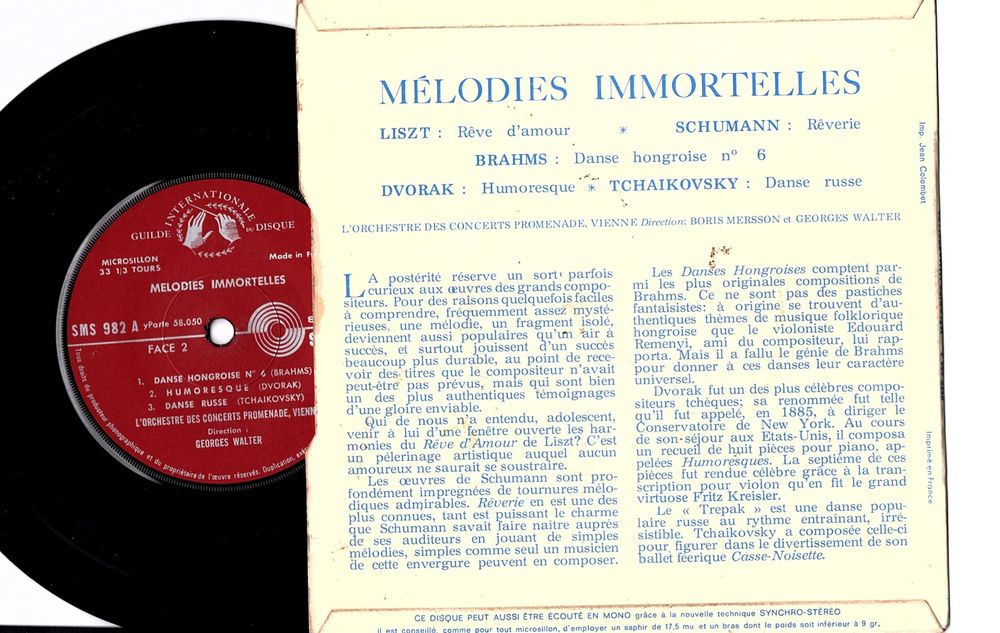 45 trs M&eacute;lodies &eacute;ternelles CD et vinyles