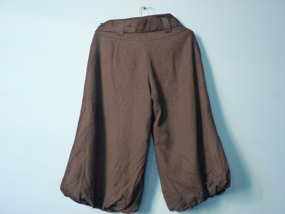 Pantalon femme la city 36 lin noir aladdin TBE Vtements