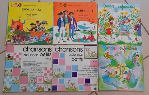 6 Disques Vinyles 45 tours  Chansons pour les petits  5 Nimes (30)