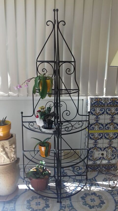 Paires d'tagres d'angle en fer forg artisanales 100 Boux (16)