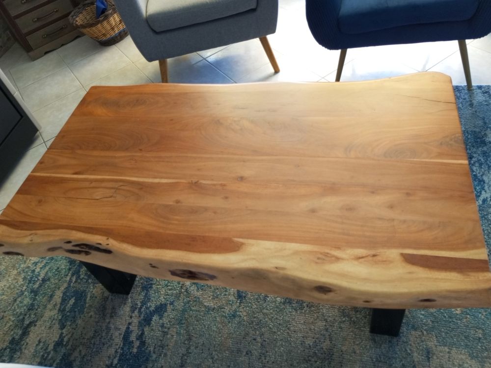 Table de salon planche de bois Meubles