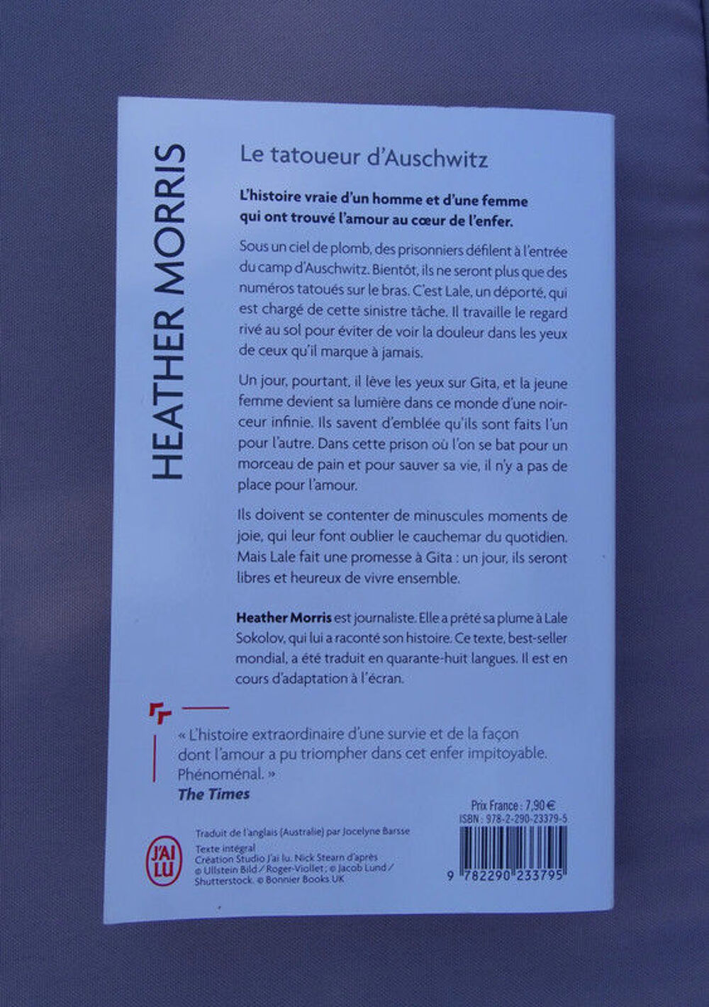 Le tatoueur d'Auschwitz - Heather Morris Livres et BD