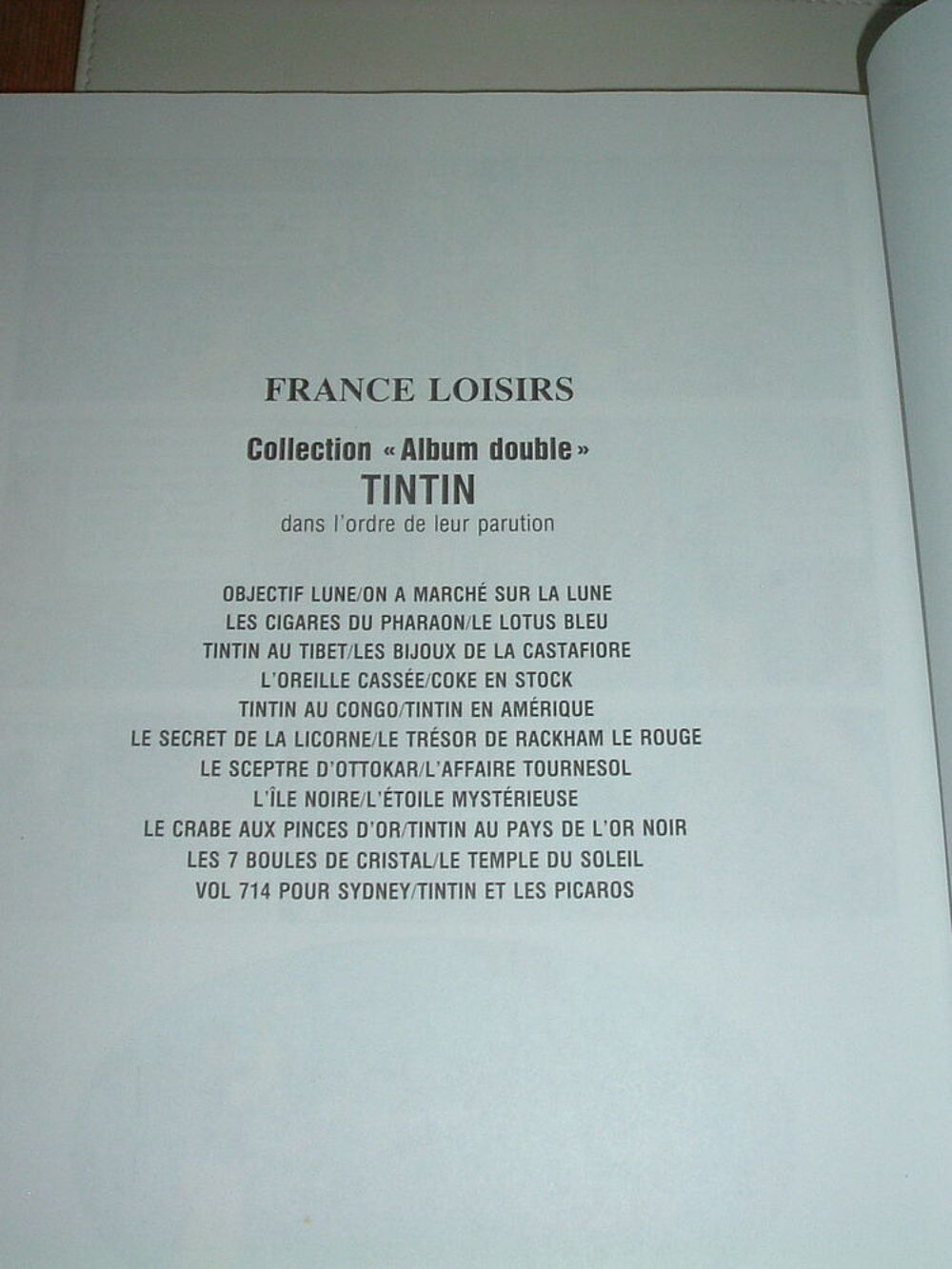 Double Album Tintin " Les Cigares du Pharaons " et " Le Lotu Livres et BD