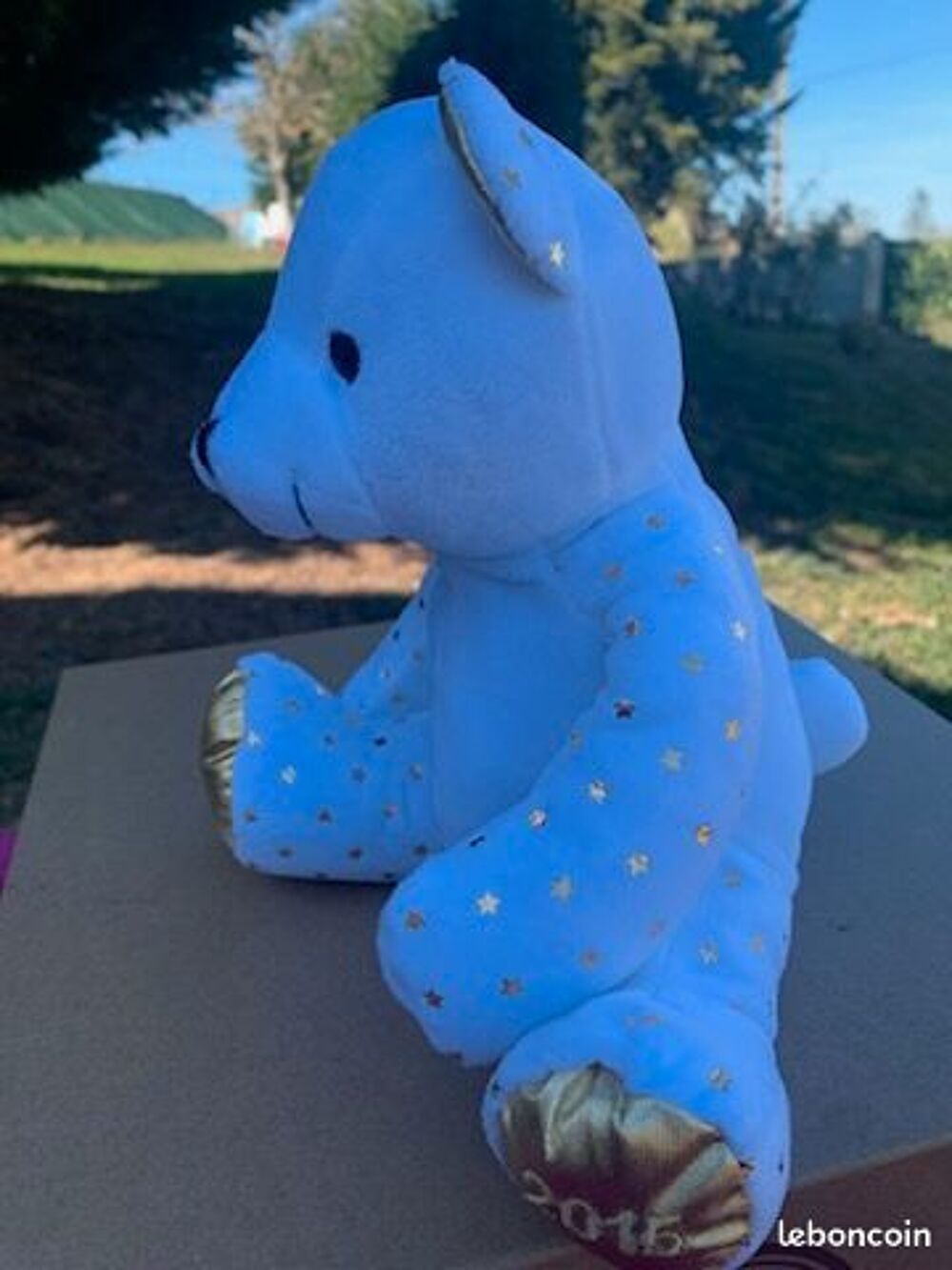 PETIT OURS BLANC DORE NEUF Jeux / jouets