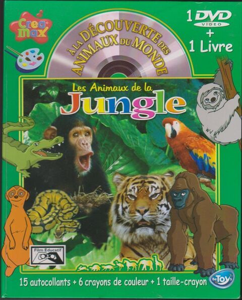 Coffret  Les animaux de la jungle  (DVD, livre, crayons)  3 Ervy-le-Chtel (10)